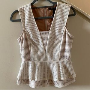 BCBGMAXAZRIA white peplum top
